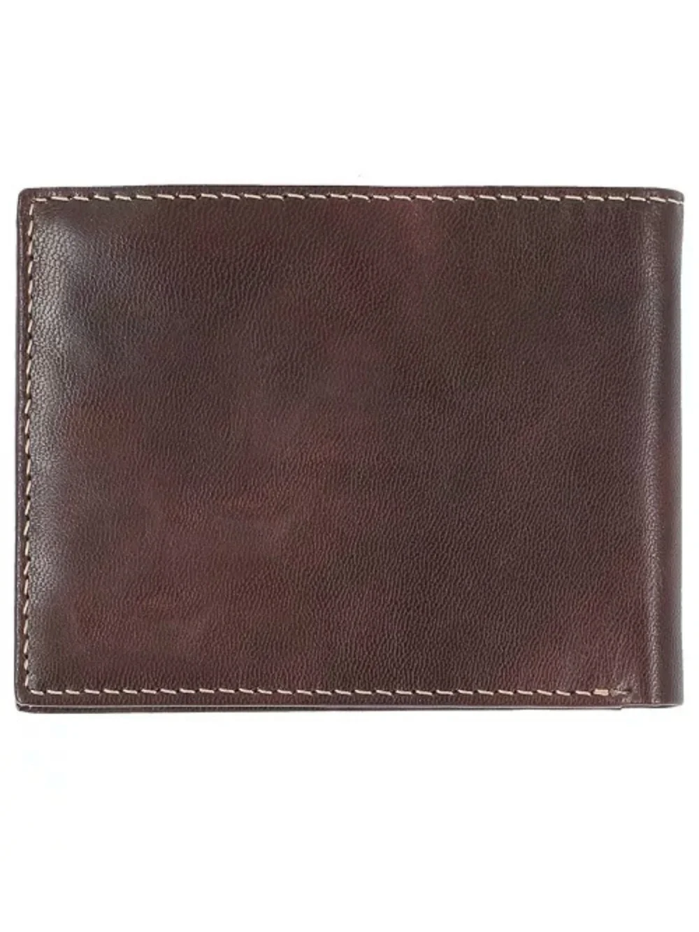 Steve Madden Men's Dark Brown Leather Bifold Wallet with RFID Technology